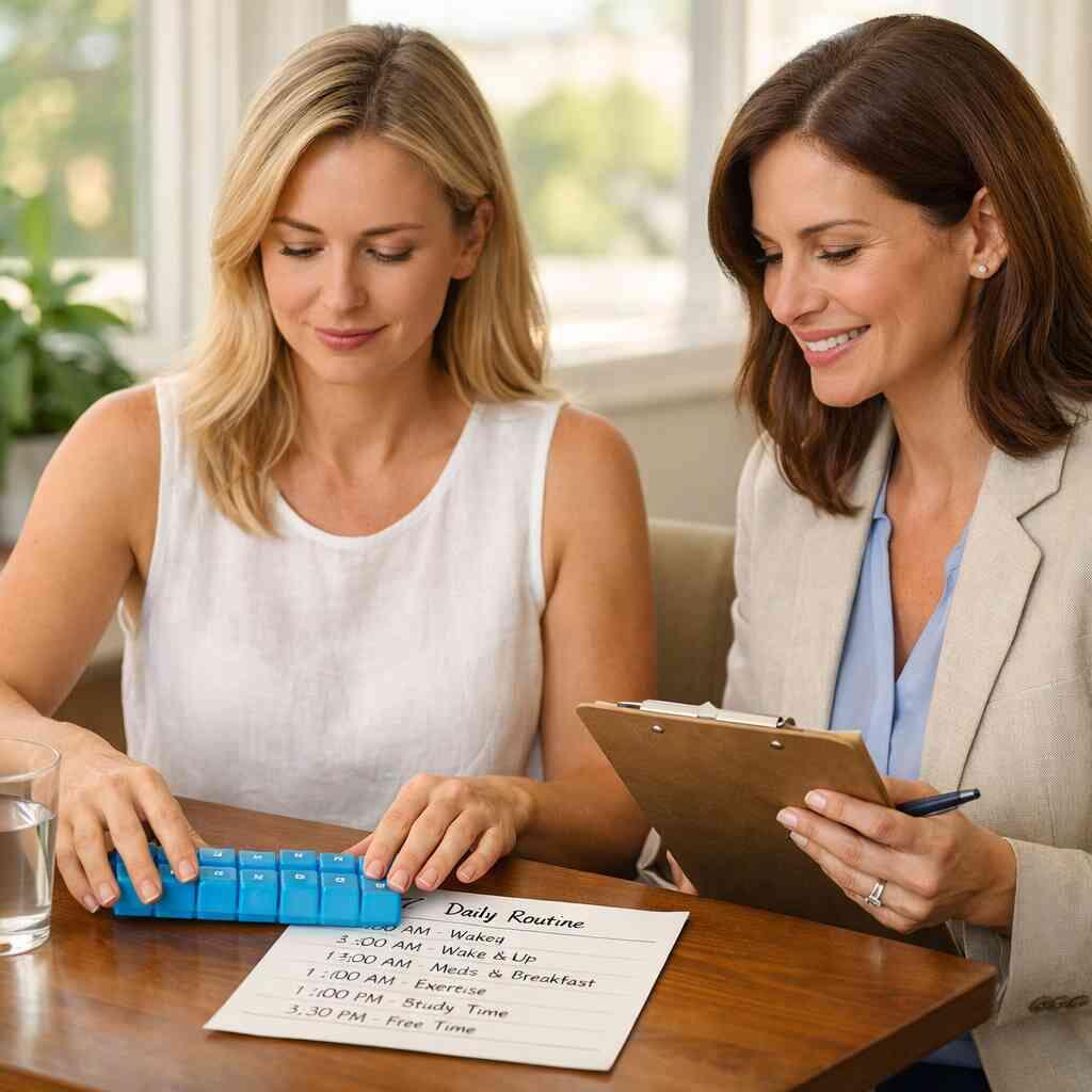Practical executive function support for planning mornings, errands, work blocks, and late-afternoon energy dips — RECO